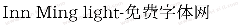 Inn Ming light字体转换